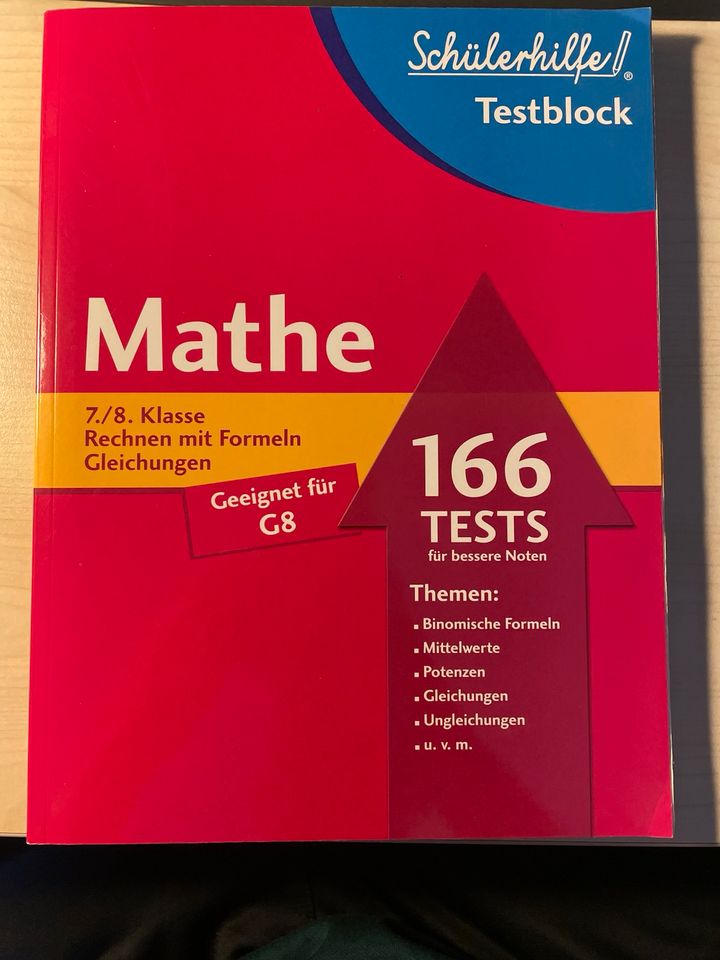 Mathe Nachhilfe Buch (7.-8. Klasse) in Hermersberg