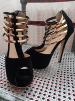 Pumps Peeptoe High Heels Gr. 37 schwarz Nordrhein-Westfalen - Nümbrecht Vorschau