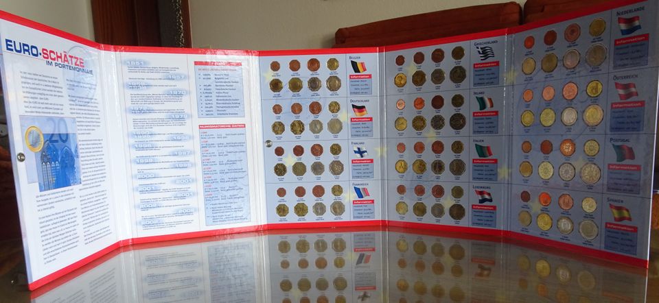 EURO Sammel-Faltalbum - Konvolut - 96 EURO-Münzen - vollständig in Krumbach Schwaben
