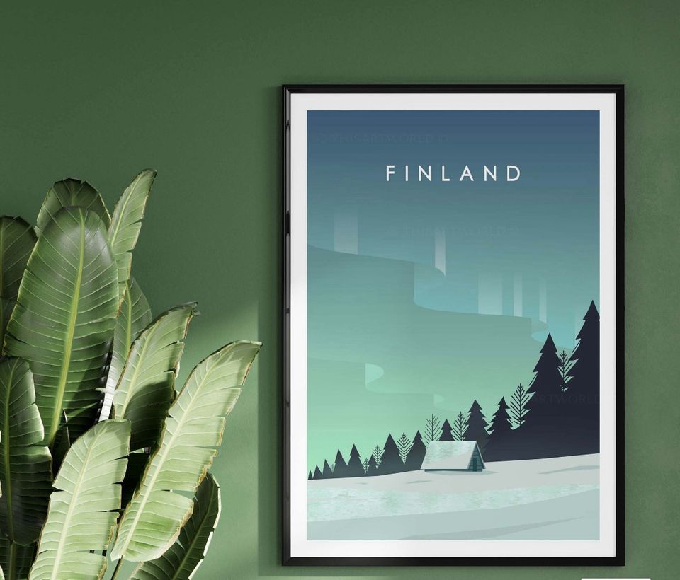 NEU Poster Finnland Lappland Skandi Finland 45x60 cm in Oldenburg