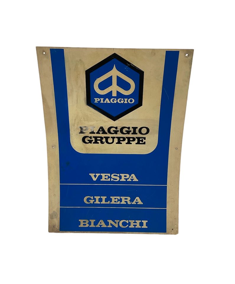 Altes Werbeschild PIAGGIO / Vespa Gilera Bianchi / 50x67cm in Düsseldorf