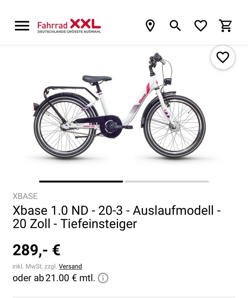 Xbase Mädchen Fahrrad in Bramsche