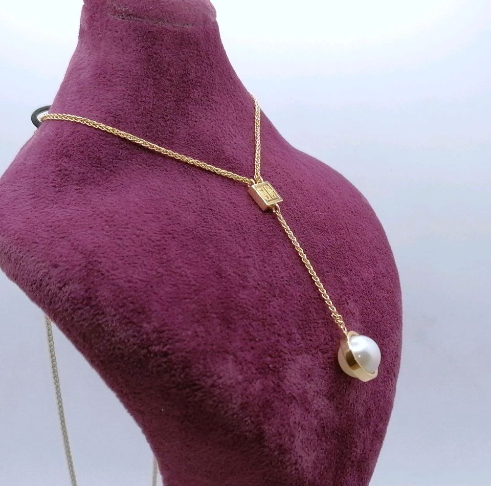 Neuwertige Jette Joop Gold Halskette mit Perle, 750er Goldkette in Berlin