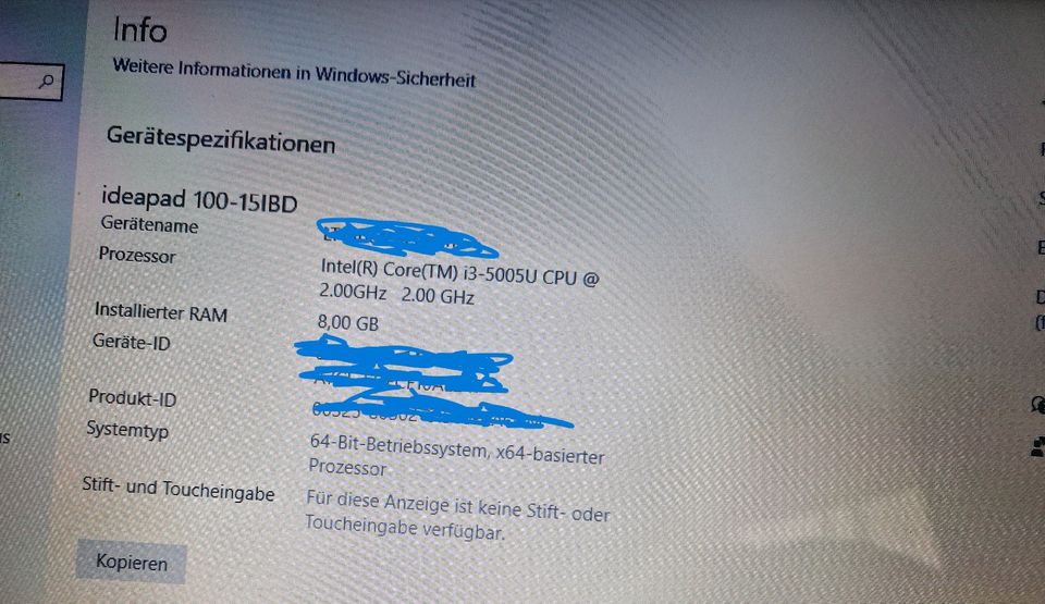 Lenovo IdeaPad 100 mit  integriertem Laufwerk in Bechtolsheim