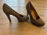 High Heels  in Gold/ Glitzer Gr. 40 Wietmarschen - Lohne Vorschau