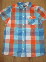 schönes Jungen Kurzarm Hemd Bluse orange blau kariert Gr. 164 TOP Thüringen - Erfurt Vorschau