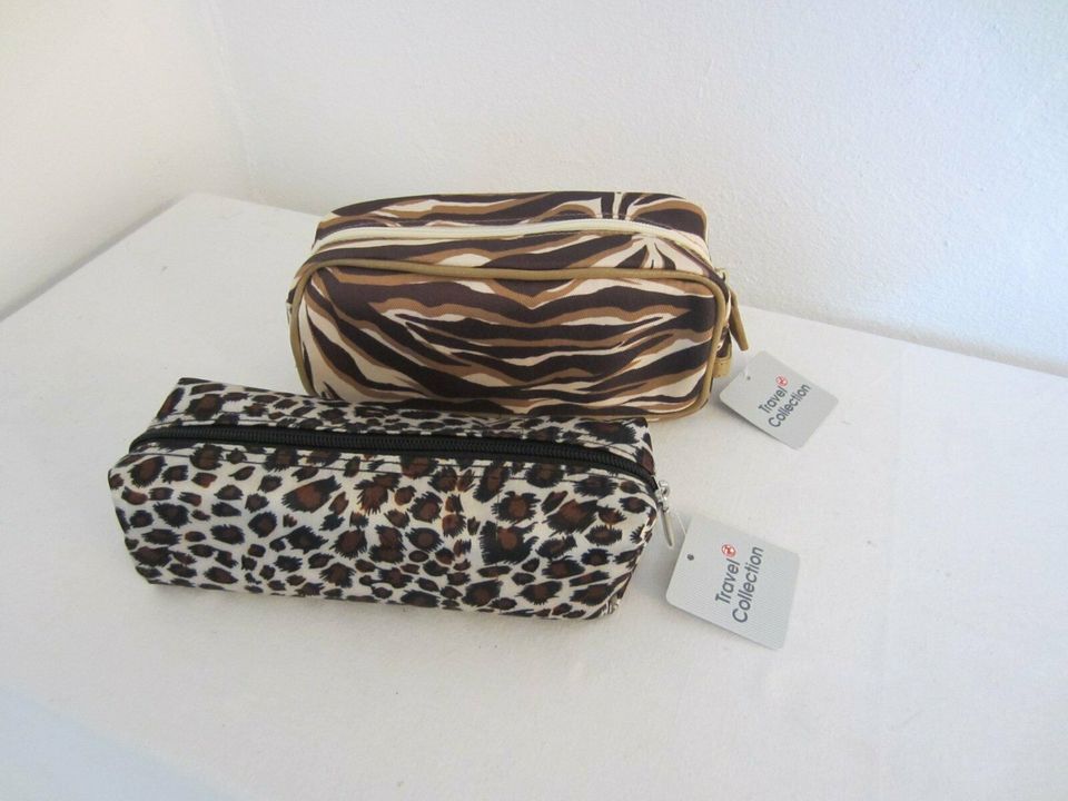 2 Stck.Schminketui/ Stiftetui Animal-Print "NEU mit Etikett" in Spelle