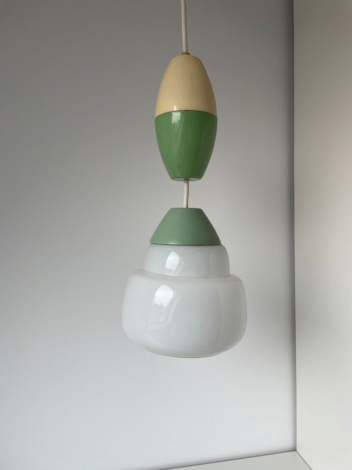 Vintage Pendelleuchte Opalglas retro Lampe 50er 60er Deckenlampe in Bremen