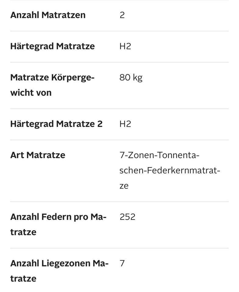 Matratze 80x200cm 2 Stück in Flachslanden