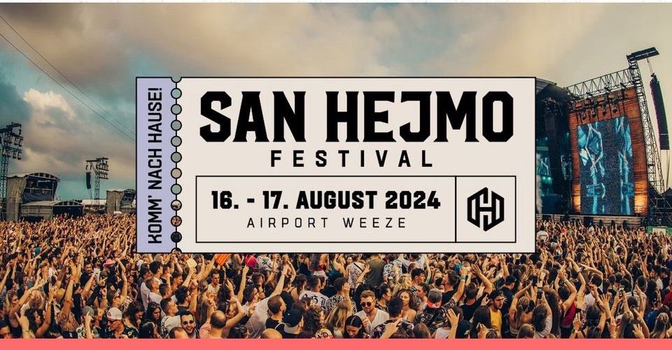 3 x 2-Day Ticket + Camping fürs San Hejmo Festival 2024 in Weeze in Unna