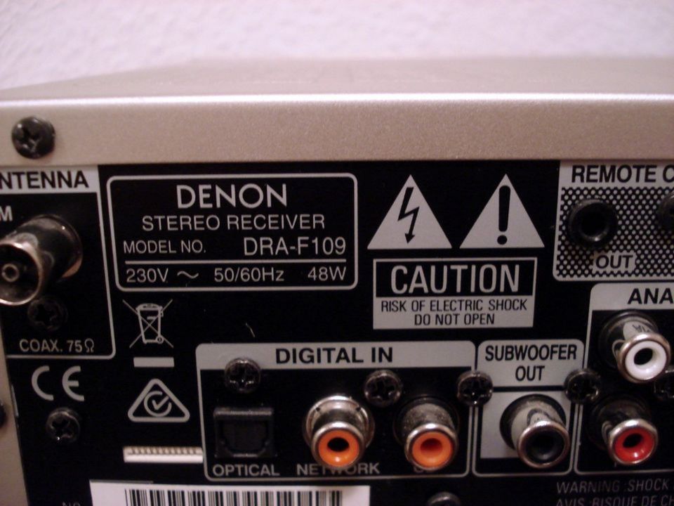 Denon DRA-F109 Receiver mit DAC o. FB; def. Ton nur per Kopfhörer in Berlin