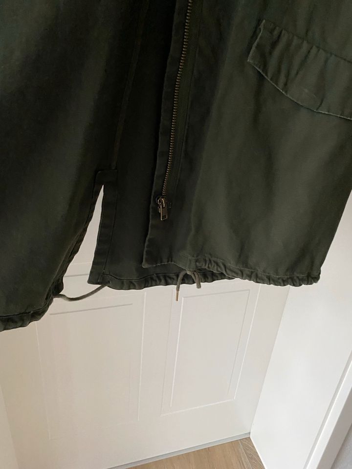 H&M Jacke 46 XL olive Untility Canvas A-Linie Damen in Ahrbrück