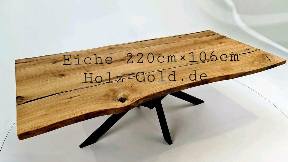 Tisch Eiche Massivholz Esszimmertisch 220cm×106cm in Herford