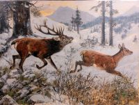 Gemälde Ölbild,  Georg Berger 1862-1942 Jagd u. Tiermaler Neustadt - Alte Neustadt Vorschau