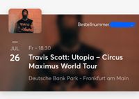 Travis Scott 2x Sitzplätze / Frankfurt 26.07. Hessen - Kassel Vorschau