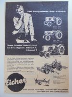 Gebr. EICHER Schlepper Leopard - Anzeige Württ. Wochenblatt 1960 Baden-Württemberg - Leonberg Vorschau