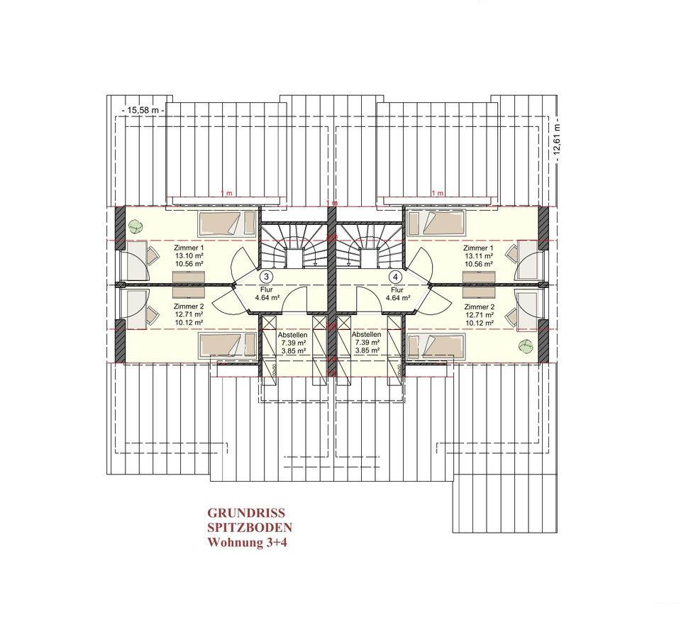 +++NEUBAUPROJEKT+++Exklusive Eigentumswohnung im Dachgeschoss über 2 Ebenen mit Balkon in beliebter Wohnlage von Stralsund in Stralsund