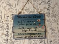 Wandbild Holzschild mit Spruch und Juteband ca. 30x40 cm Niedersachsen - Papenburg Vorschau