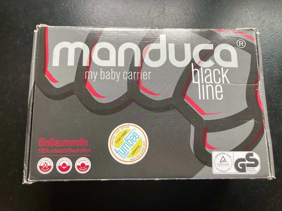 Manduca Babytrage black line schwarz line in Steinhöring