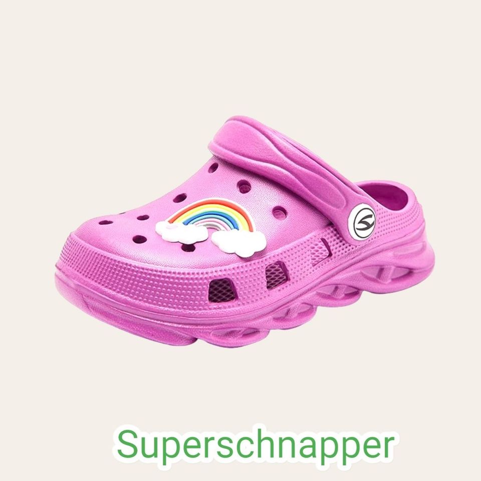 Kinder Clogs Gartenschuhe Hausschuhe Sandalen Regenbogen #NEU# in Bad Oldesloe