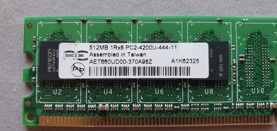 2 x Arbeitsspeicher DDR2 512MB 1Rx8 PC2-4200U-444-11 in Merzig