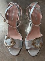 Pollini, Echtleder Schuhe, Silber, Gr. 39, NEU mit Etikett Hamburg - Bergedorf Vorschau