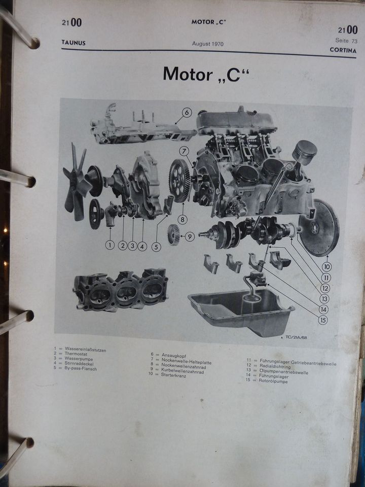 Werkstattunterlagen Ford Consul/Granada und Taunus/Cortina Bj.71 in Vaterstetten