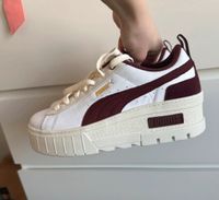 Puma Mayze Sneaker weiß Creme Weinrot Sachsen-Anhalt - Samswegen Vorschau