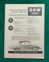 DKW Werbeanzeige 1957 Niedersachsen - Danndorf Vorschau