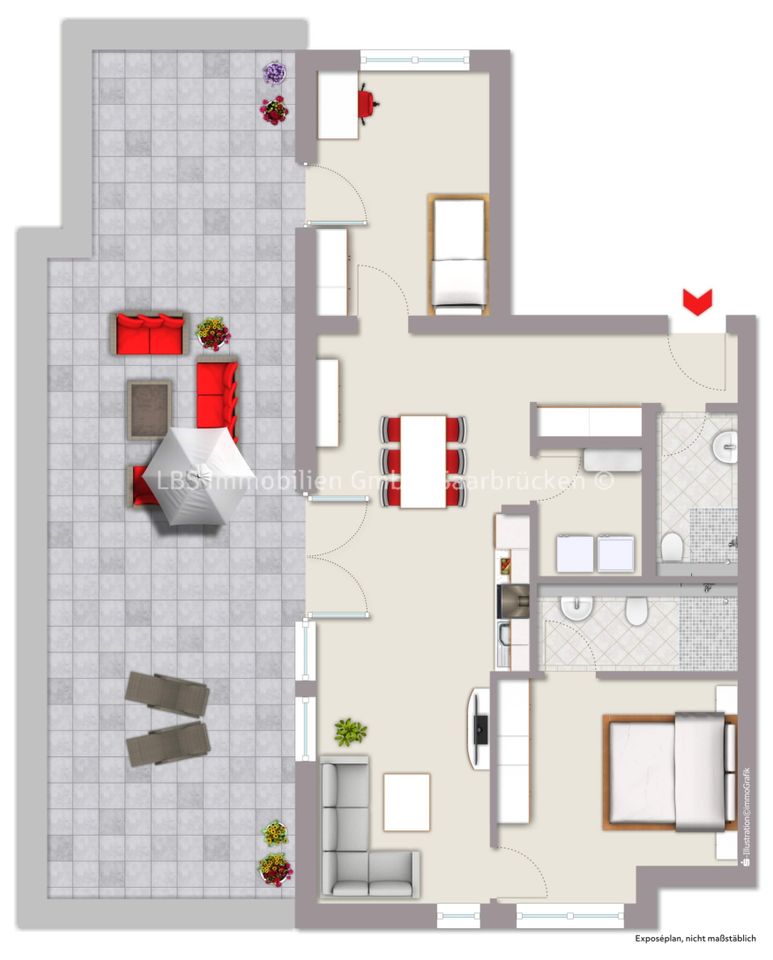 Neunkirchen - Wohnen am Park -3ZKB Penthouse mit Dachterrasse in Neunkirchen