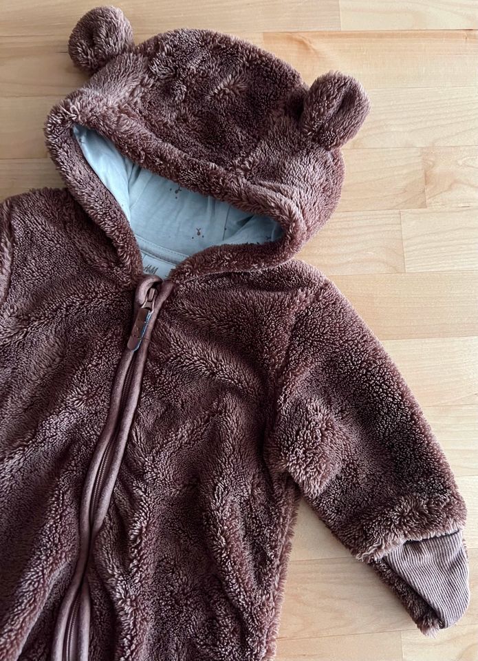 H&M Baby Anzug Gr.56 wNEU Fell Plüsch Jacke Einteiler Schneeanzug in Duisburg