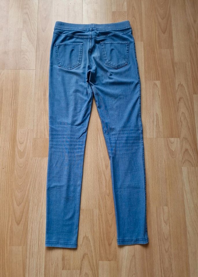 H&M bequeme Mädchen Jeans Leggings, Gr. 158, blau in Queis