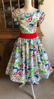 Vintage Kleid 50s 50er Novelty Print Crinkle 80s 80er Nordrhein-Westfalen - Hilden Vorschau