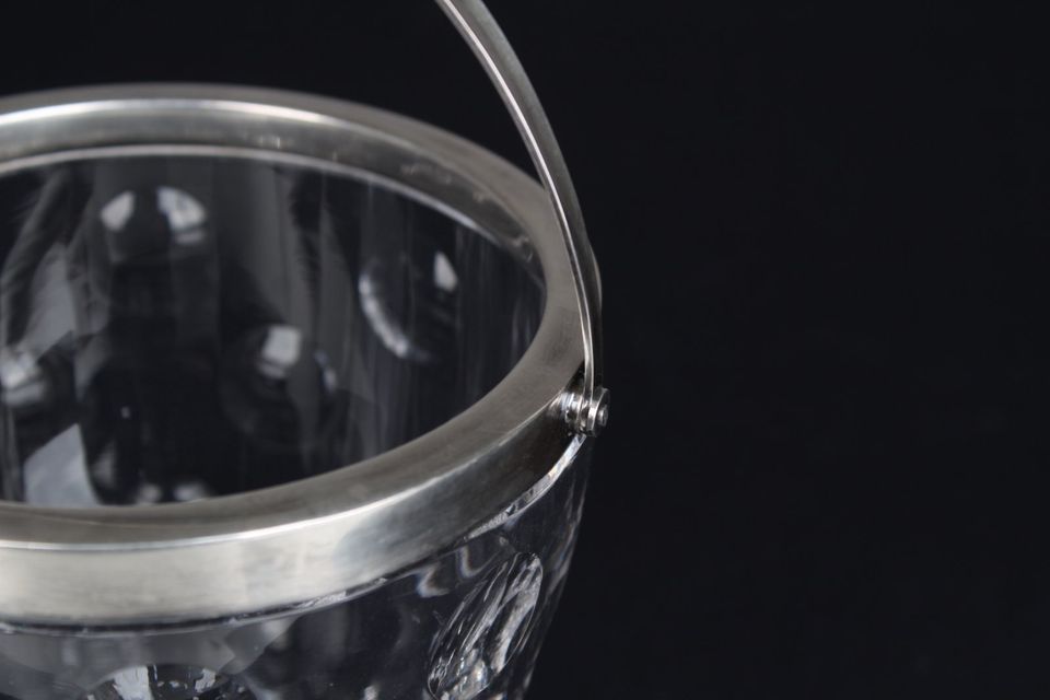 Glas Eiswürfelbehälter mit Silbermontur, Frankreich, Eiskübel in Gievenbeck