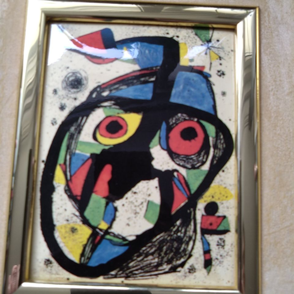 ♥ Joan Miro - Careta (1978) ♥ Emaillearbeit seltene Rarität in Ingelheim am Rhein
