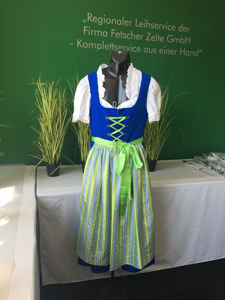 Dirndl Gr. 34-46, blau-grün in Markdorf