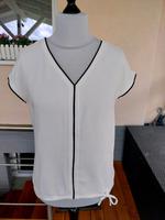 Street One elegantes Shirt Gr. 40, weiß mit schwarzem Rand Hessen - Herborn Vorschau