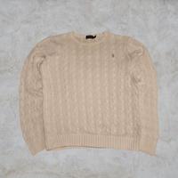 Ralph lauren Cable Knit Vintage Sweater Weiß Creme | Größe: XL Berlin - Treptow Vorschau