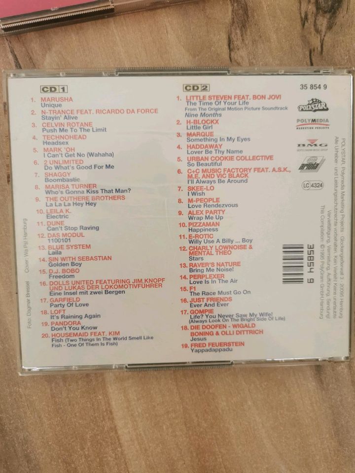 Alte CD Sammlung Just the Best Set von 1995 1996 1998 1999 in Gommern