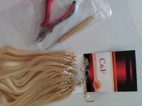 102 Stück Echthaar Extensions 40 und 50 cm Micro Ring blond Neu Bergedorf - Hamburg Allermöhe  Vorschau