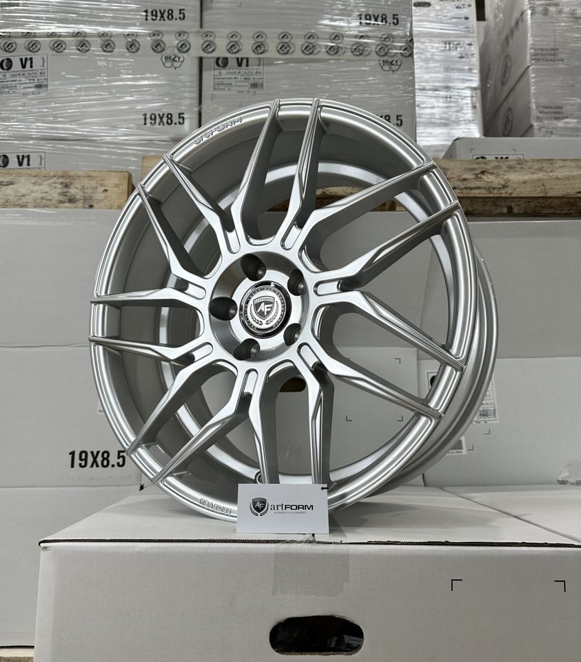 Artform AF802 19 Zoll Felgen für VW Golf 5 6 7 8 Passat Scirocco Arteon Phaeton Sharan GTI GTD GTE egolf 6R 7R 8R B5 B6 B7 B8 CC 3C 13 R 3H 3D 7N Sommerräder Winterräder silber Reifen Volkswagen in Neckarsulm