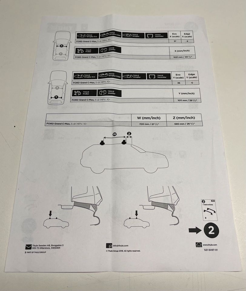 Thule Dachträger Montagekit 5097 für Ford C-Max in Soest