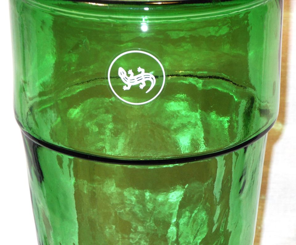Großer Glasstiefel "Salamander / Lurchi" grün - Höhe 55cm in Waldshut-Tiengen