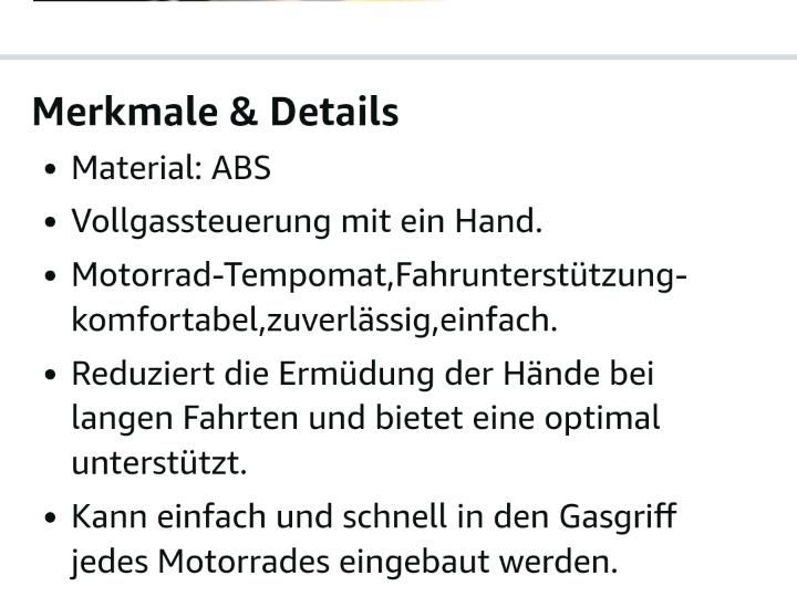 Moped Gasgriff Hilfe Motorrad "Tempomat" in Briesen (Mark)