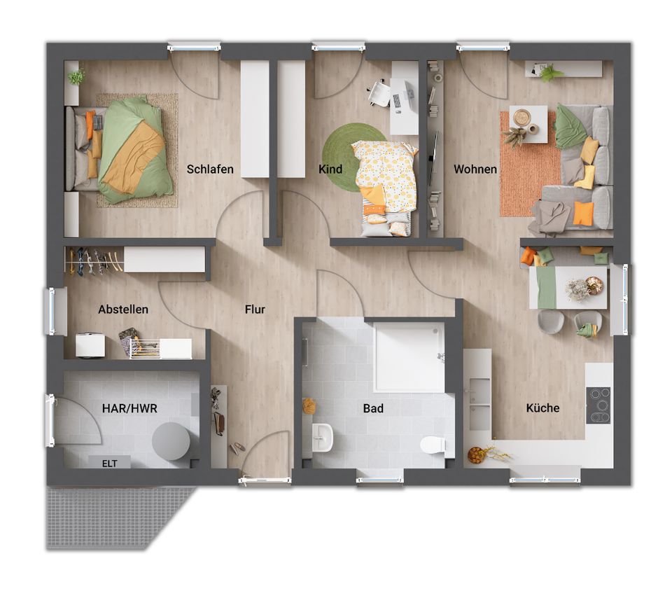 Platz auf 187 m² Wohnfläche im Mehrfamilienhaus in Baunatal OT Kirchbauna - Das Massivhaus für Mehr in Baunatal