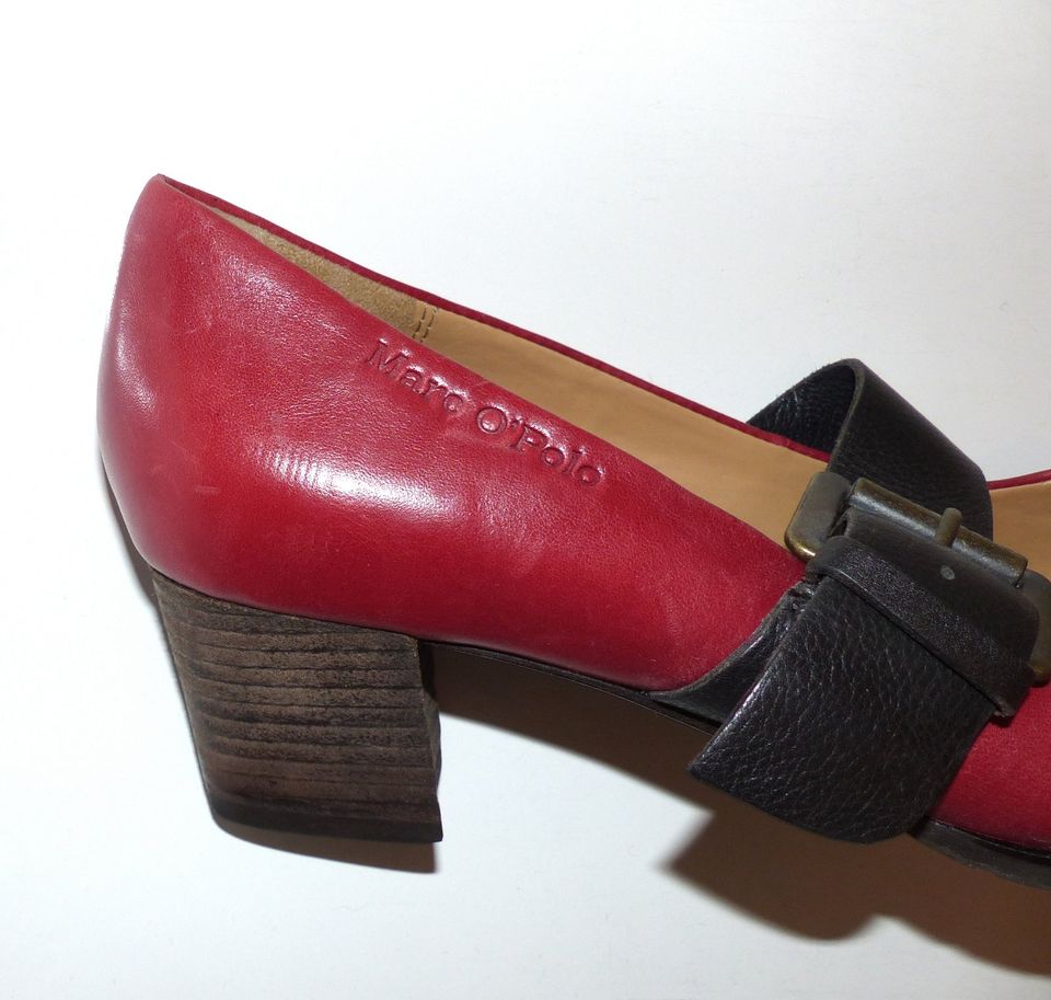 Marc O'Polo MOP Schuhe Riemchen - Pumps Gr. 40 Rot Leder wie neu in Berlin