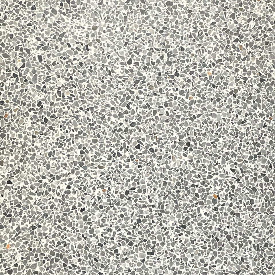 Terrazzo Betonwerkstein Fliesen 40x40x1,5cm geschliffen in Glücksburg