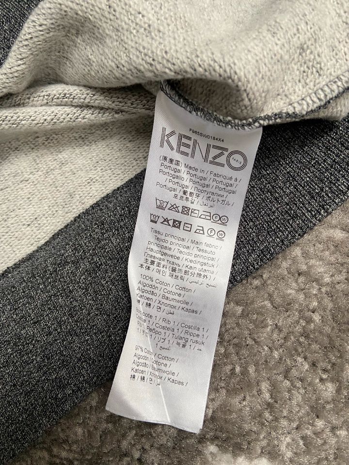 ORIGINAL! Kenzo Sweatshirt Herren Grau Tiger Neon in Düren
