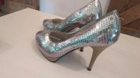 Barbie Schuhe 39 glitzer glamourös Pailetten Silber Kostüm Karnev Rheinland-Pfalz - Mayen Vorschau