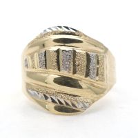 Ring 585 Gold 14 Karat Gelbgold Weißgold Damen Muster Größe 61 Innenstadt - Köln Altstadt Vorschau